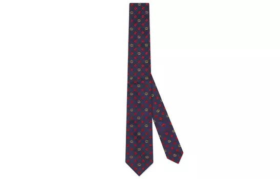 Галстук мужской Gucci, темно-синий / красный