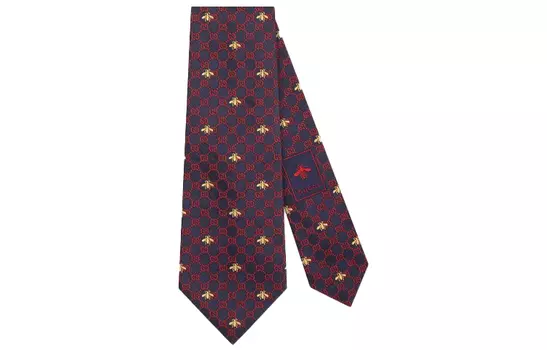 Галстук мужской Gucci, темно-синий / красный