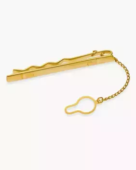 Мужской галстук из позолоченного металла OKsilver, золотой