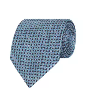 Мужской галстук из шёлкового твила с принтом Mirto, синий