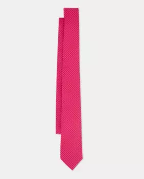 Мужской галстук из трикола с микроструктурой Easy Wear, фуксия