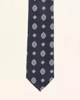 Мужской галстук с темно-синей вешалкой для галстука PuroEgo, тёмно-синий