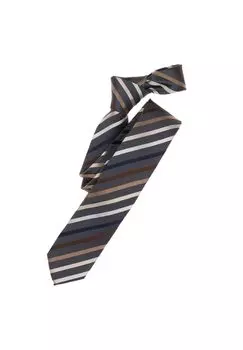 Мужской галстук в полоску Venti, коричневый