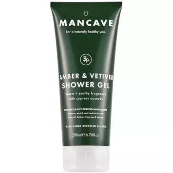 Мужской гель для душа Amber Vetiver с натуральными ингредиентами - веганский Mancave
