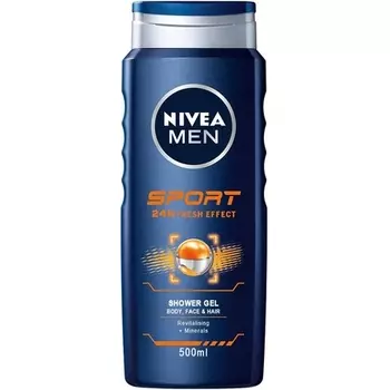Мужской гель для душа для тела, лица и волос 500мл, Nivea