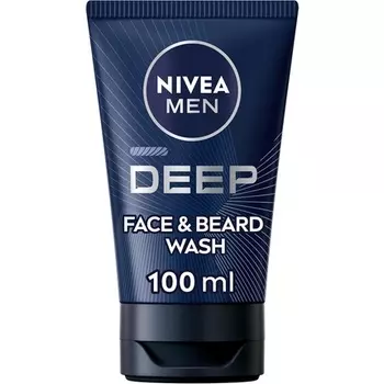 Мужской гель для умывания Deep Black Charcoal Face Wash 75 мл - Dark Wood Men's Face Wash Nivea