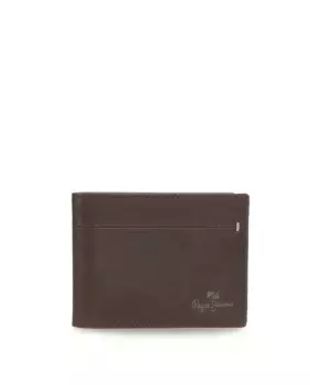 Мужской горизонтальный коричневый кожаный кошелек из штапеля Pepe Jeans, коричневый