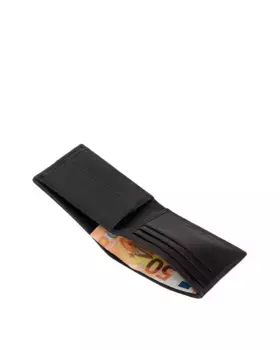 Мужской горизонтальный кожаный кошелек Cracker черного цвета Pepe Jeans, черный