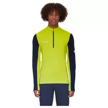 Мужской горный свитер AENERGY HALF ZIP Mammut, флуоресцентный желтый