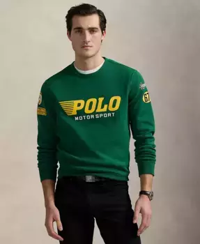 Мужской графический свитшот из двойного трикотажа Polo Ralph Lauren, зеленый