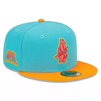 Мужской хайлайтер New Era синий/оранжевый Chicago Cubs Vice 59FIFTY Облегающая шляпа