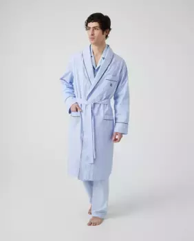 Мужской халат из льна и хлопка Kiff-Kiff, синий