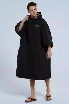 Мужской халат Misty на флисовой подкладке из переработанного хлопка Animal, черный