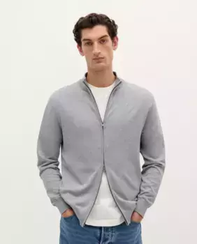 Мужской хлопковый кардиган с застежкой-молнией Scalpers, серый