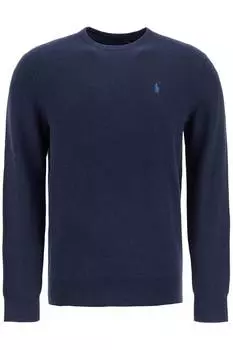 Мужской хлопковый пуловер с текстурой Polo Ralph Lauren, синий