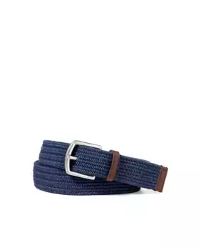 Мужской хлопковый ремень с гравировкой лошади Polo Ralph Lauren, тёмно-синий