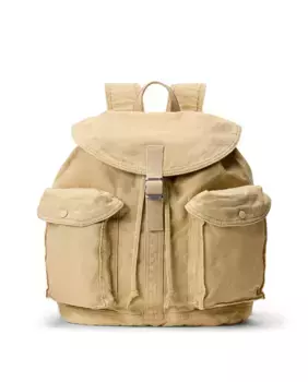 Мужской хлопковый рюкзак с вышитой лошадью Polo Ralph Lauren, бежевый