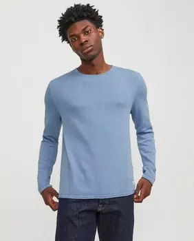 Мужской хлопковый свитер BCI с круглым вырезом Jack & Jones, черный