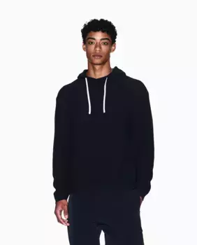Мужской хлопковый свитер с капюшоном Armani Exchange, темно-синий