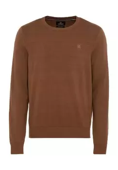 Мужской хлопковый свитер с круглым вырезом LERROS, черный