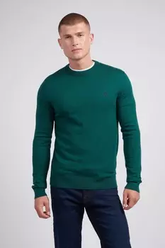 Мужской хлопковый свитер с круглым вырезом U.S. Polo Assn, зеленый