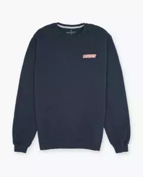 Мужской хлопковый свитшот с круглым вырезом Makarthy, тёмно-синий