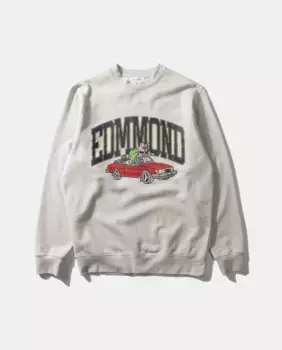 Мужской хлопковый свитшот стандартного кроя светло-серого цвета Edmmond Studios, светло-серый