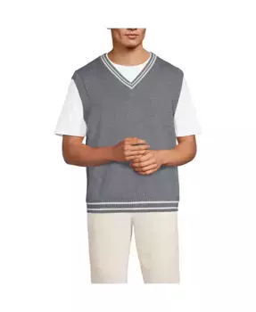 Мужской хлопковый жилет Drifter Lands' End, серый