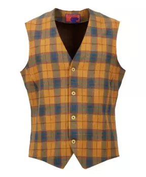 Мужской хлопковый жилет в клетку тартан Gallo, мультиколор