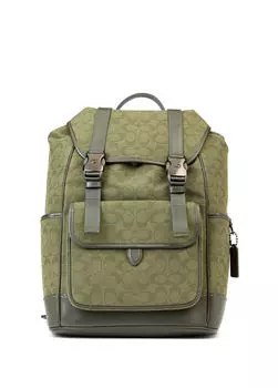Мужской холщовый рюкзак с логотипом Лиги Coach, хаки