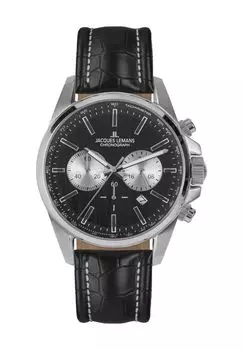 Мужской хронограф 1-1876D JACQUES LEMANS, черный