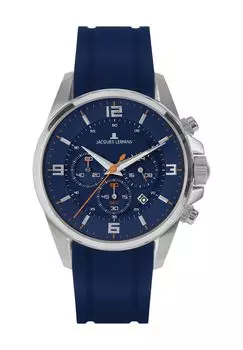 Мужской хронограф JACQUES LEMANS, цвет Silber Blau