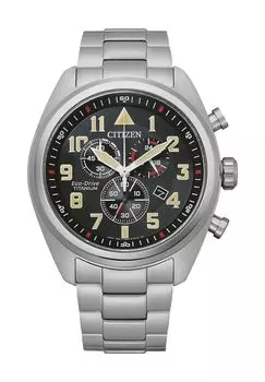 Мужской хронограф Super Titanium AT2480-81E CITIZEN, серебро