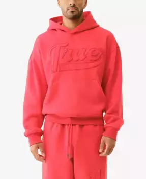 Мужской худи с затяжкой и аппликацией Pullover Hoodie True Religion, красный