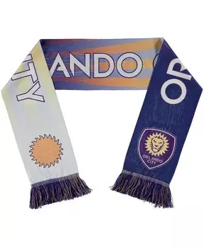 Мужской и женский двусторонний шарф из джерси Orlando City SC на крючках Ruffneck Scarves