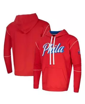 Мужской и женский красный пуловер с капюшоном Philadelphia 76ers Monument Stadium Essentials, красный