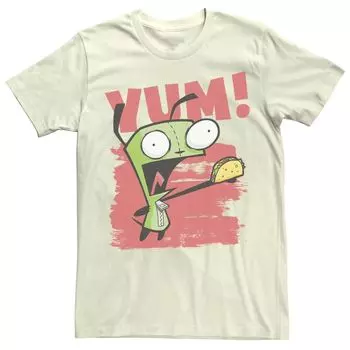 Мужской Invader Zim Gir Yum! Футболка для размазывания краски Licensed Character