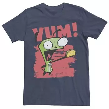 Мужской Invader Zim Gir Yum! Футболка для размазывания краски Licensed Character