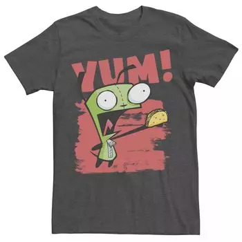 Мужской Invader Zim Gir Yum! Футболка для размазывания краски Licensed Character