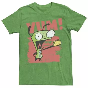 Мужской Invader Zim Gir Yum! Футболка для размазывания краски Licensed Character
