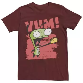 Мужской Invader Zim Gir Yum! Футболка для размазывания краски Licensed Character