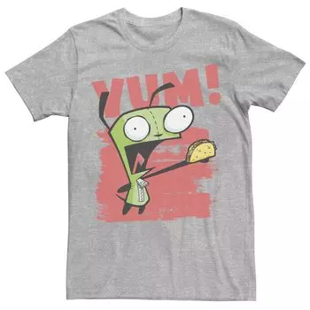 Мужской Invader Zim Gir Yum! Футболка для размазывания краски Licensed Character