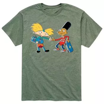 Мужской «Эй, Арнольд!» Футболка для большого пальца Licensed Character