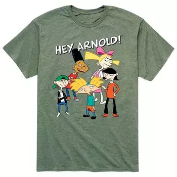 Мужской «Эй, Арнольд!» Футболка для группового снимка Licensed Character