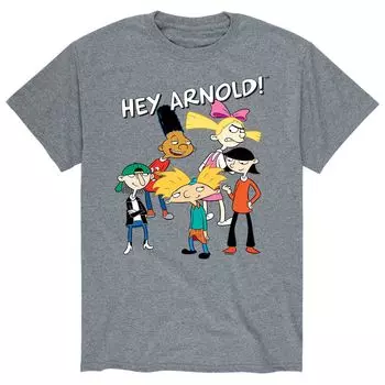Мужской «Эй, Арнольд!» Футболка для группового снимка Licensed Character