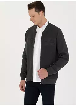 Мужской кардиган антрацитовый меланж U.S. Polo Assn.
