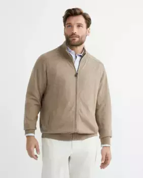 Мужской кардиган больших размеров Emidio Tucci, бежевый