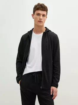 Мужской кардиган для активного спорта Slim Fit с капюшоном LCW Active, новый черный