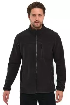 Мужской кардиган из микрофлиса с воротником стойкой и молнией Rodi, антрацит