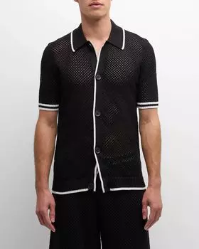 Мужской кардиган Michael крючком SER.O.YA, цвет Black/White